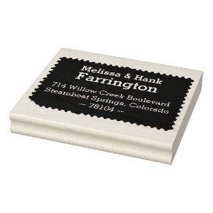 Porto-Briefmarken-Rücksendeadresse-Briefmarke Gummistempel