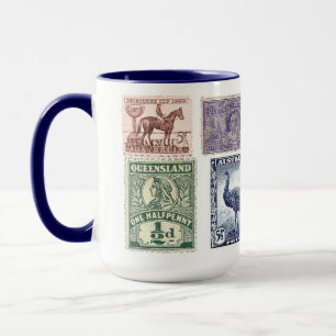 Porto-Briefmarken-Tasse Queenslands, Australien Tasse