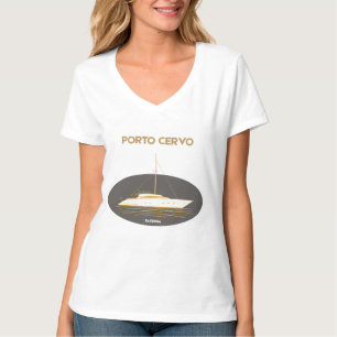 Porto Cervo Sardinien Yacht T-Shirt - Gold Sommer