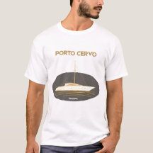 Porto Cervo Sardinien Yacht T-Shirt - Gold Sommer 