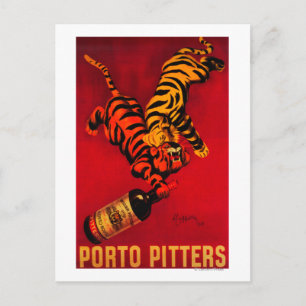 Porto Pitters Vintage PosterEuropa Postkarte
