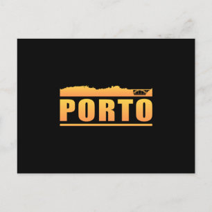 Porto Portugal City Skyline Cityscape Funny Gift Postkarte