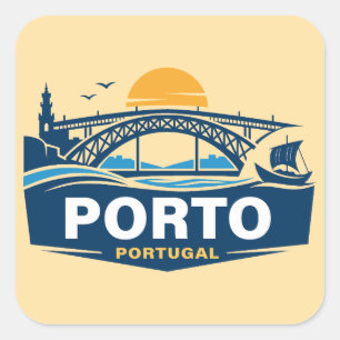 Porto Portugal Europa Quadratischer Aufkleber