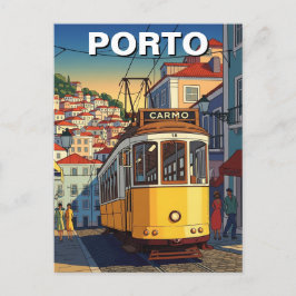 Porto Portugal Reisen Abstrakt Postkarte