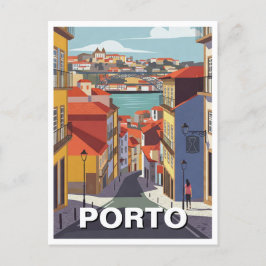 Porto Portugal Reisen Abstrakt Postkarte