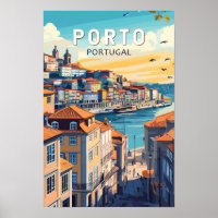 Porto Portugal Reisen Kunst Vintag