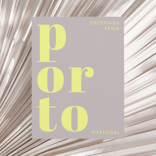 Porto Portugal Typografie Postkarte