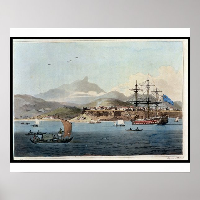 Porto Praya auf der Insel St. Jago, Teller 4 für Poster (Vorne)
