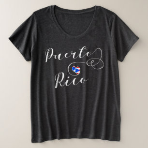 Porto Rico Flag Heart, design portoricain