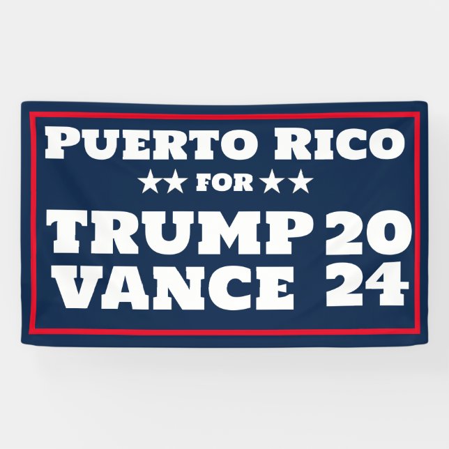 Porto Rico pour la bannière Trump Vance 2024 (Horizontal)