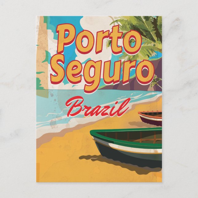 Porto Seguro Brasilien Ferienposter Postkarte (Vorderseite)