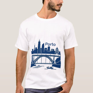 Porto Skyline Herren T-Shirt – Portugal Stadtansic
