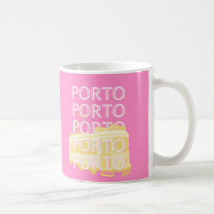 Porto Travel Art, Portugal, Pink Kaffeetasse