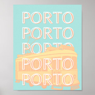 Porto Travel Art, Portugal Reisen Kunst, Dichtung Poster