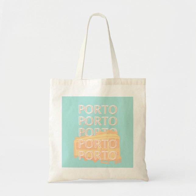 Porto Travel Art, Portugal Reisen Kunst, Dichtung Tragetasche (Vorne)