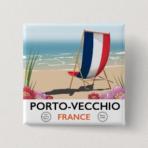 Porto-Vecchio, Frankreich, Strandproster Button