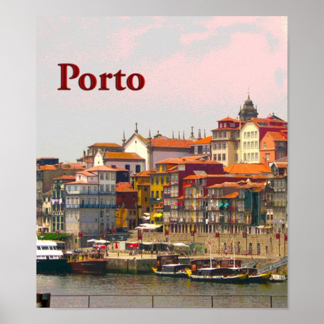 Porto von der anderen Seite des Douro Poster (Vorne)