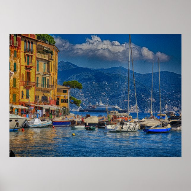 Portofino Hafen Poster (Vorne)