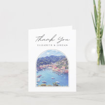 Portofino Italien Blank Dankeschön Karte