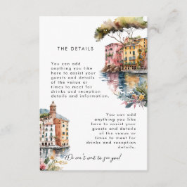 Portofino Italien Hochzeitskarte Begleitkarte