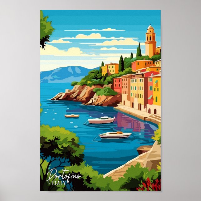 Portofino Italien Kunst, Dichtung und Musik Poster (Vorne)