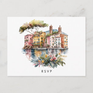 Portofino Italien mariage rsvp carte postale