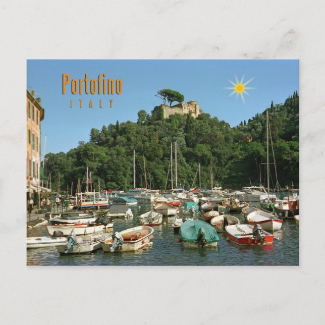 Portofino, Italien Postkarte (Vorderseite)