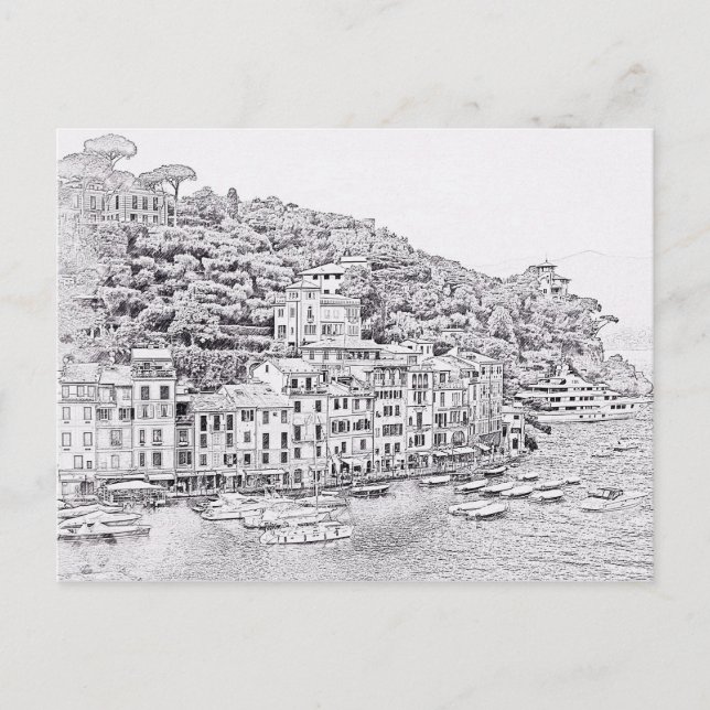 Portofino romantique, Italie Carte postale (Devant)