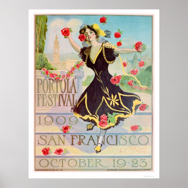 Portola Festival in San Francisco 1909 Poster (Vorne)