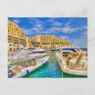 Portomaso Marina Art Postkarte