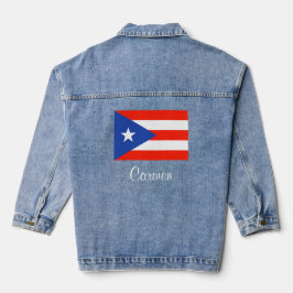Portoricain Drapeau Boricua Banderas Denim Veste