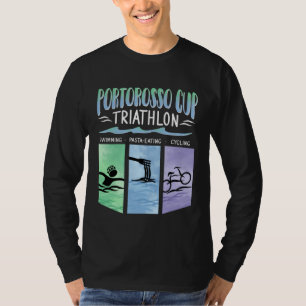 Portorosso-Cup-Triathlon Schwimmen Pasta Essen C T-Shirt