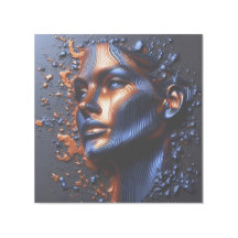 Portrait Abstrait du visage d'une femme sur son vi