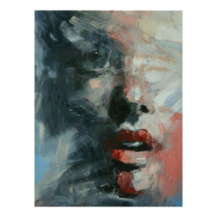 Portrait, Abstraktion, Aquarell, Kunst, moderne Ku Fotodruck