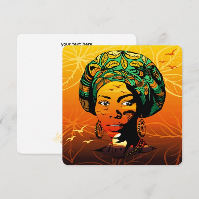 Portrait afrikanischer Frauen mit Sonnenuntergang (Vorne/Hinten)