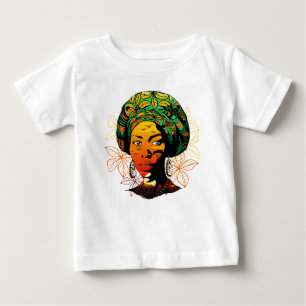 Portrait afrikanischer Frauen mit Sonnenuntergang Baby T-shirt