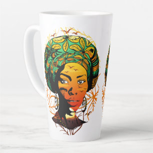 Portrait afrikanischer Frauen mit Sonnenuntergang Milchtasse