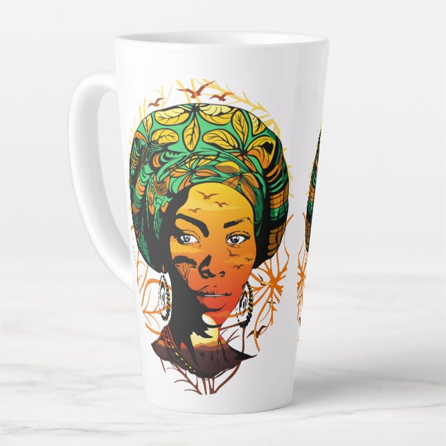 Portrait afrikanischer Frauen mit Sonnenuntergang Milchtasse (Linke Ecke)