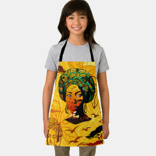 Portrait afrikanischer Frauen mit Sonnenuntergang Schürze