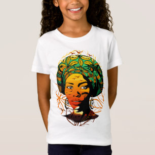 Portrait afrikanischer Frauen mit Sonnenuntergang T-Shirt