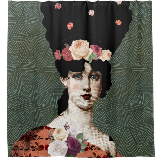 Portrait Art Duschvorhang (Vorderseite)