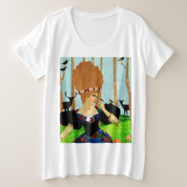 Portrait Art Große Größe T-Shirt