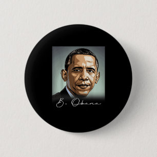 Portrait Barack Obama Präsident Patriotic Button