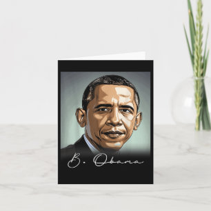 Portrait Barack Obama Präsident Patriotic Karte