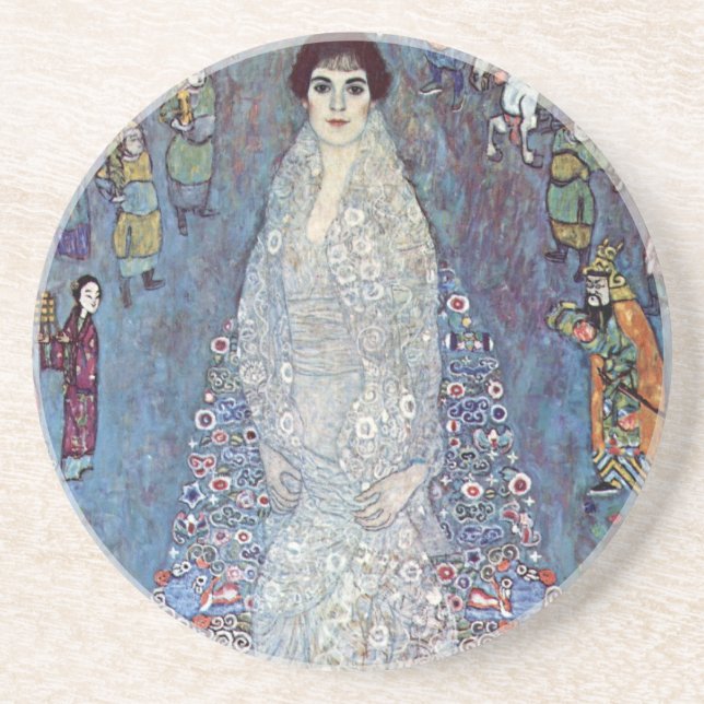 Portrait Baroness Elisabeth Bacchofen Echt, Klimt Sandstein Untersetzer (Vorne)