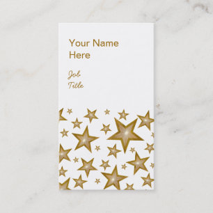 Portrait blanc carte de visite Gold Stars