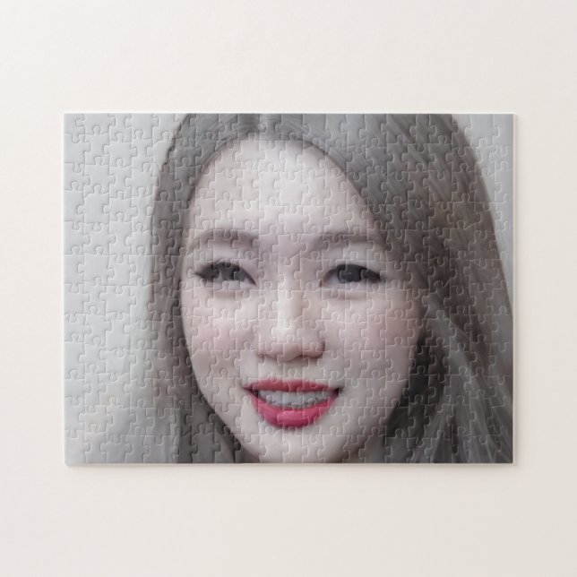 Portrait Brown Eyes Hair Lips Young Woman (Horizontal)