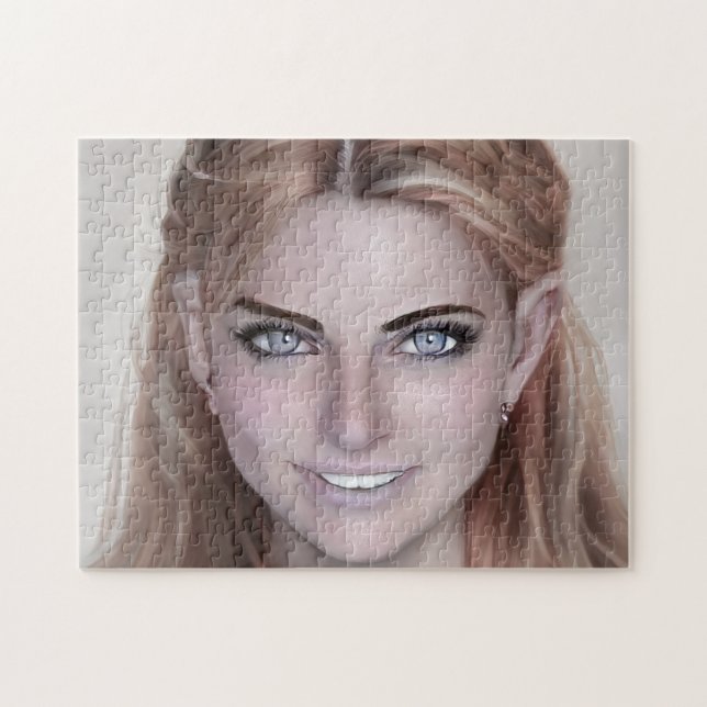 Portrait Brünett Smile Teeth Young Woman (Horizontal)