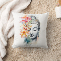 Portrait Buddha Kohle Wasserfarbe Kunst