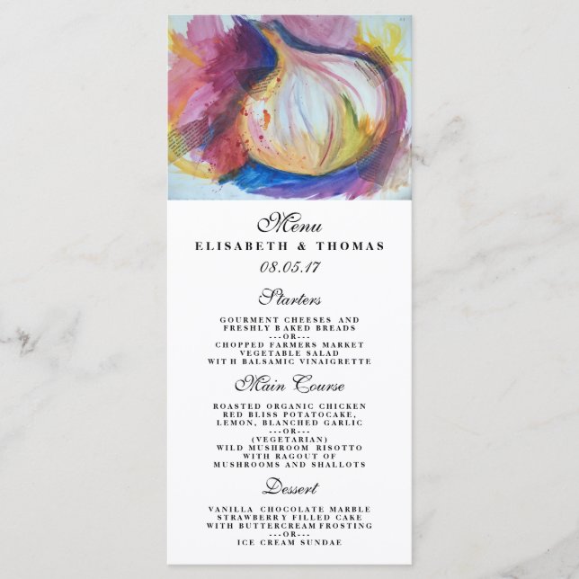 Portrait Collage Painting Artistic Menükarte (Vorderseite)